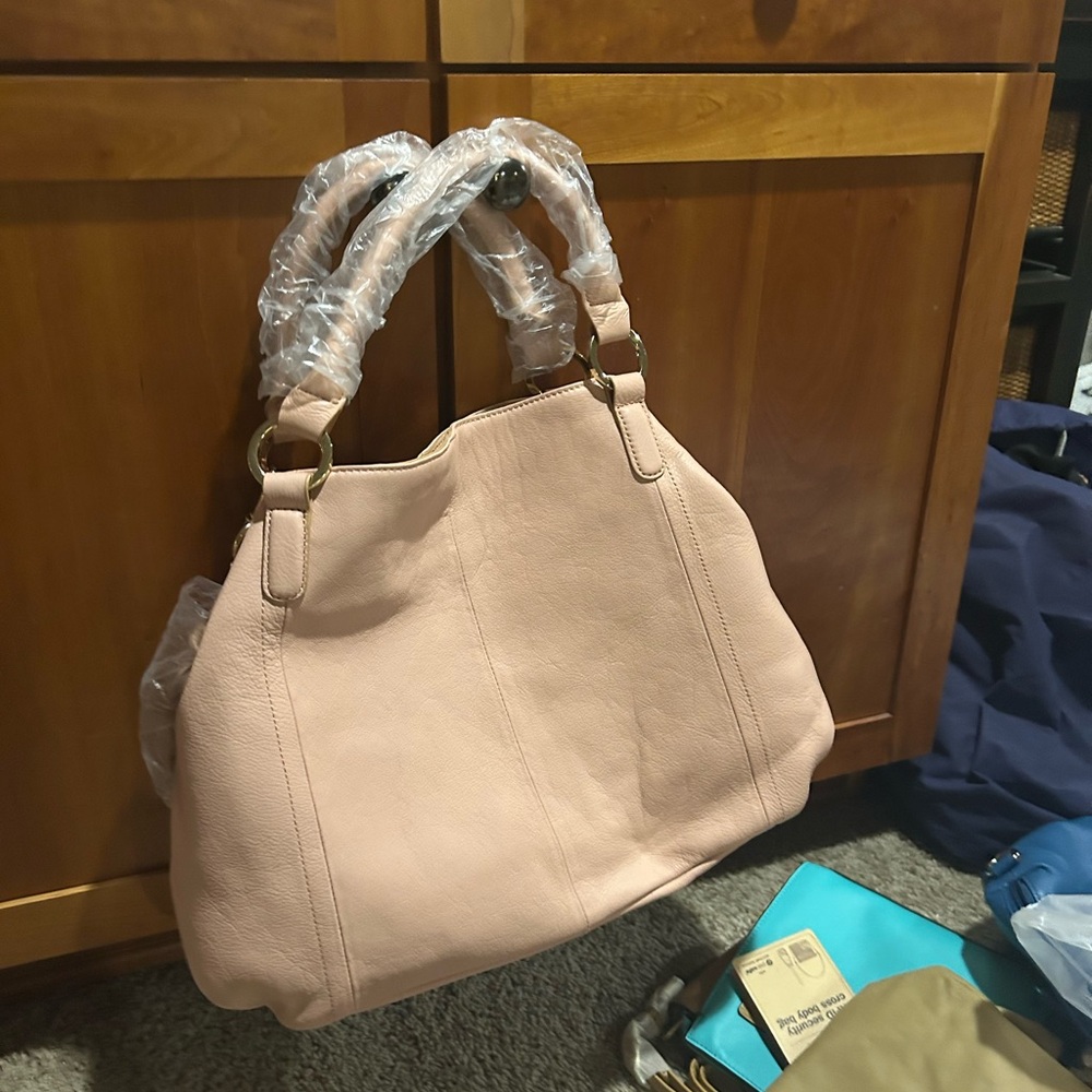 G.I.L.I. Pink Shoulder Bag with Braided Handles